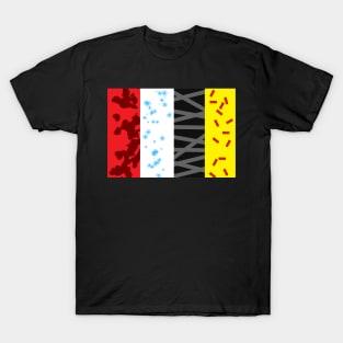 Red White Black Yellow T-Shirt